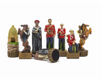 The British Vs. Zulus Hand-Painted Themed Chess Pieces By Italfama