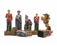 The British Vs. Zulus Hand-Painted Themed Chess Pieces By Italfama