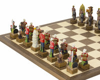 The British Vs. Zulus Hand-Painted Themed Chess Set By Italfama