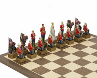 The British Vs. Zulus Hand-Painted Themed Chess Set By Italfama