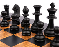 Rechapados Ferrer Black And Olive Deluxe Staunton 19.7-Inch Chess Set With Case